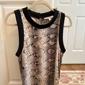 Elizabeth and James Black and Brown Snake Print Tank Top